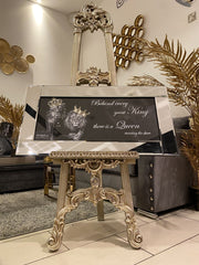 [EKM-AUTOGENERATED]Lion Couple Gold & Black Wall Art Mirror Frame