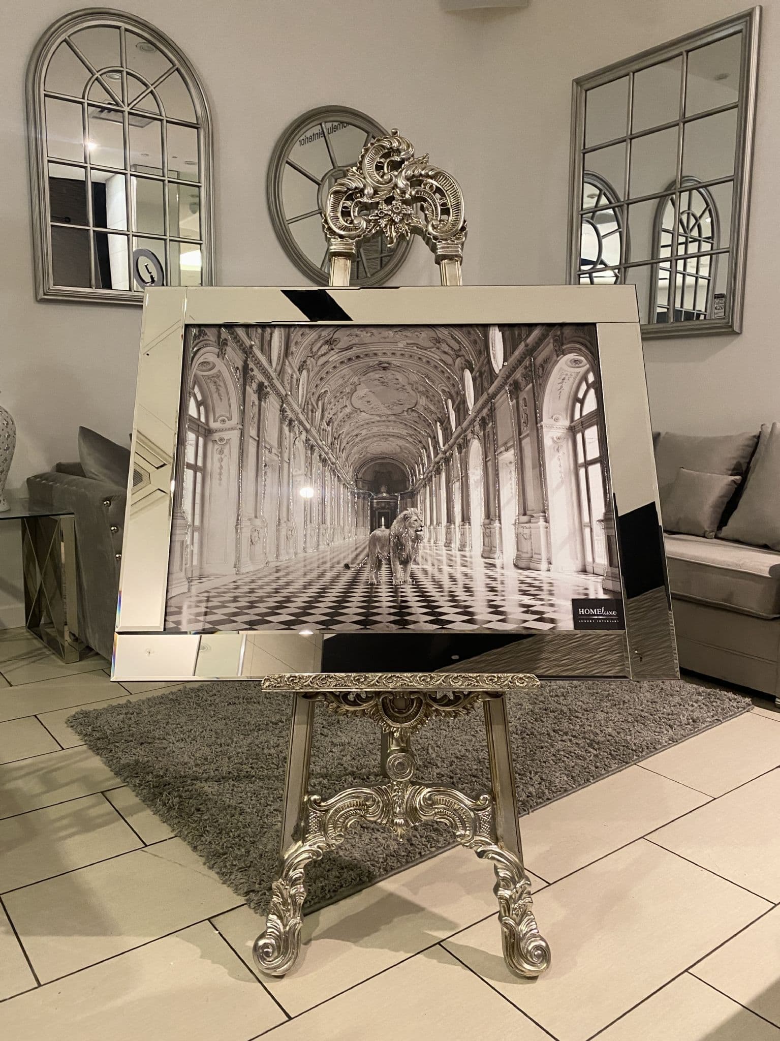 [EKM-AUTOGENERATED]Lion Gallery Wall Art Mirror Frame