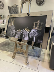 Lion King All Family Black Wall Art With Mirror Frame