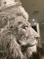 Lion King Silver Crown Wall Art Mirror Frame