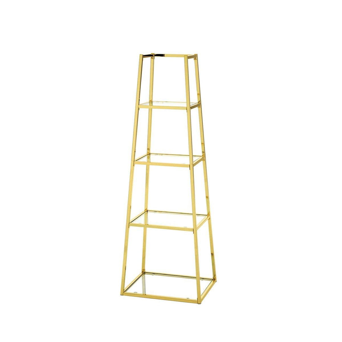 [EKM-AUTOGENERATED]Logan Gold & Clear Glass 4 Tier Ladder Shelf Unit