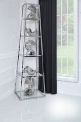 Logan Steel & Clear Glass 5 Tier Ladder Display Unit