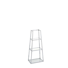 Logan Steel & Clear Glass 3 Tier Ladder Display Unit