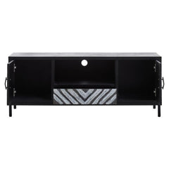 Lombok Black Frame Media Unit - Home Luxe Interior