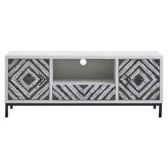 Lombok White Frame Media Unit - Home Luxe Interior