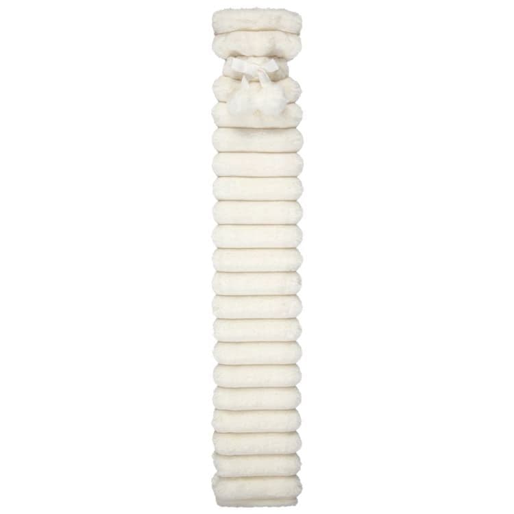 [EKM-AUTOGENERATED]Long Fur Ribbed Hot Water Bottle - White