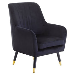 [EKM-AUTOGENERATED]Loretta Black Velvet Accent Chair - Home Luxe Interior