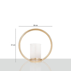 Luxe 31.5cm Ring Pillar Candle Holder