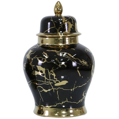 [EKM-AUTOGENERATED]Luxe 41cm Ginger Jar Black And Gold