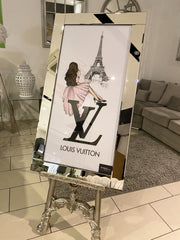 Lv Eiffel Tower Wall Art Mirror Frame 75Cm X 115Cm