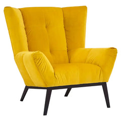 [EKM-AUTOGENERATED]Maiko Yellow Fabric Armchair