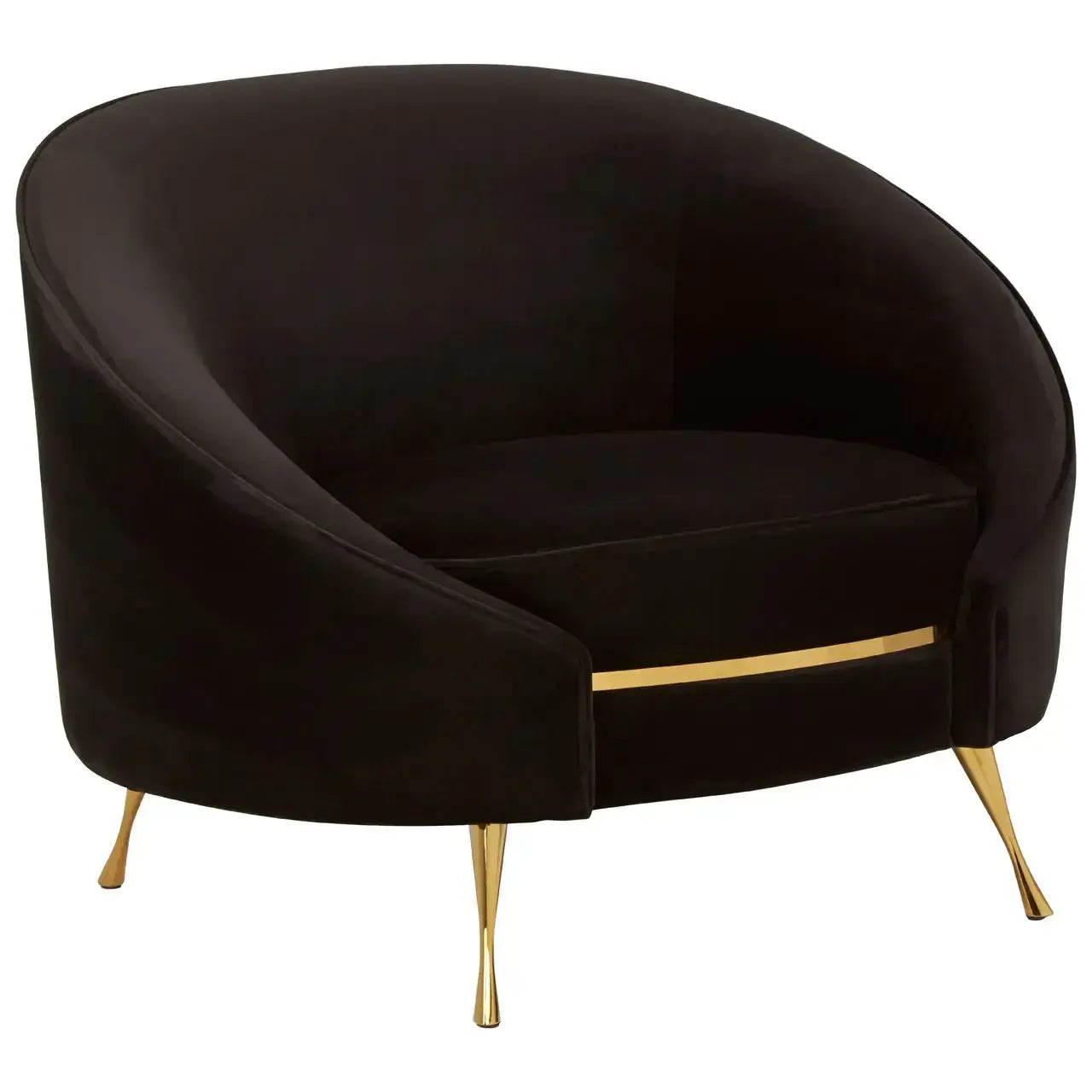 [EKM-AUTOGENERATED]Manhattan Black Velvet Armchair