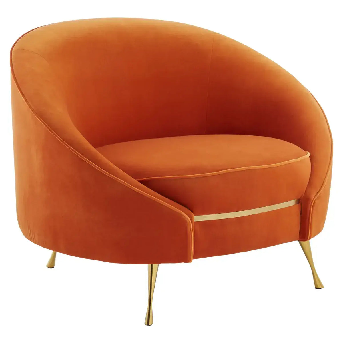 [EKM-AUTOGENERATED]Manhattan Orange Velvet Armchair