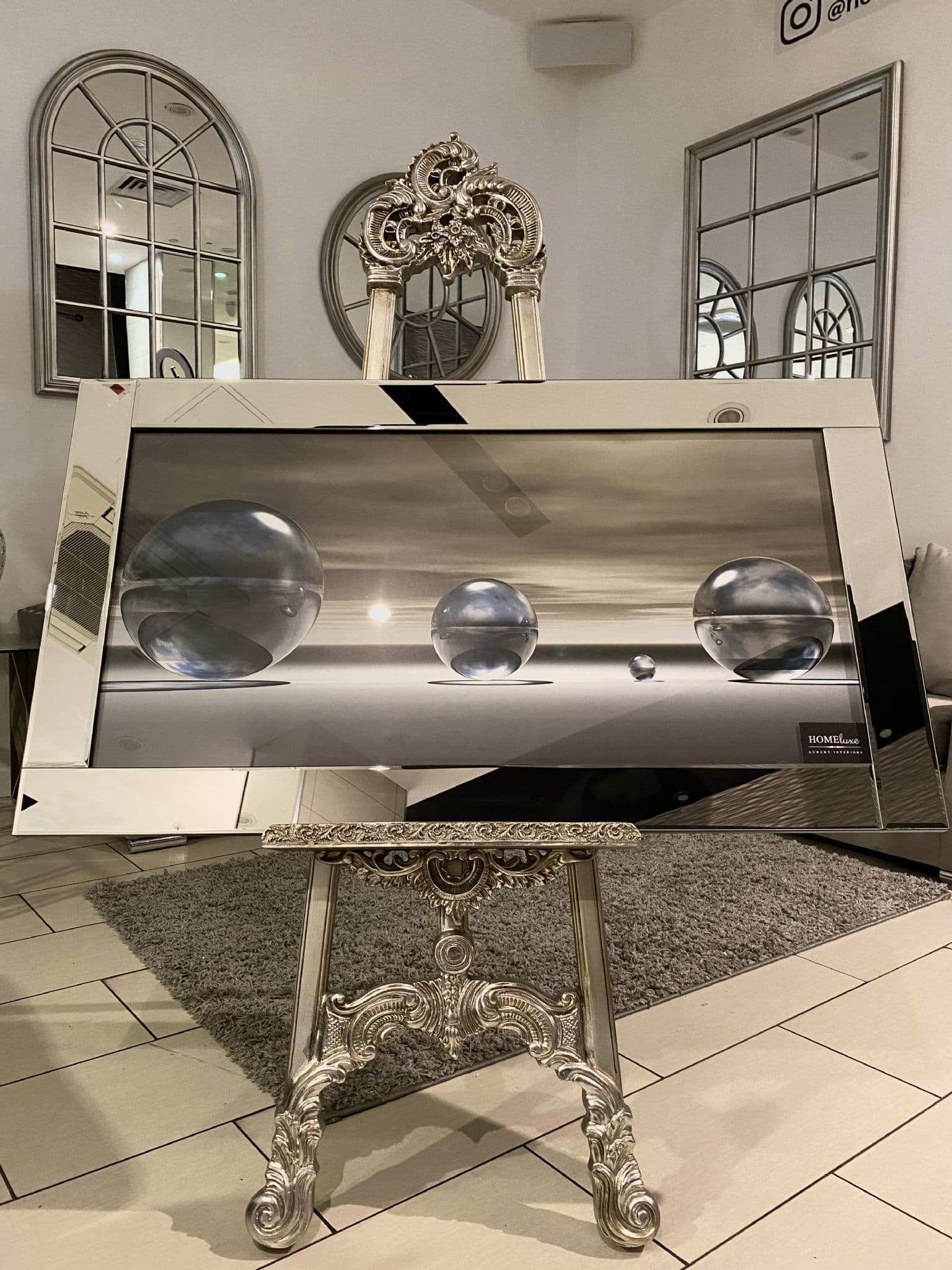 [EKM-AUTOGENERATED]Marble Landscape Abstract Wall Art Mirror Frame 115Cm X 75Cm