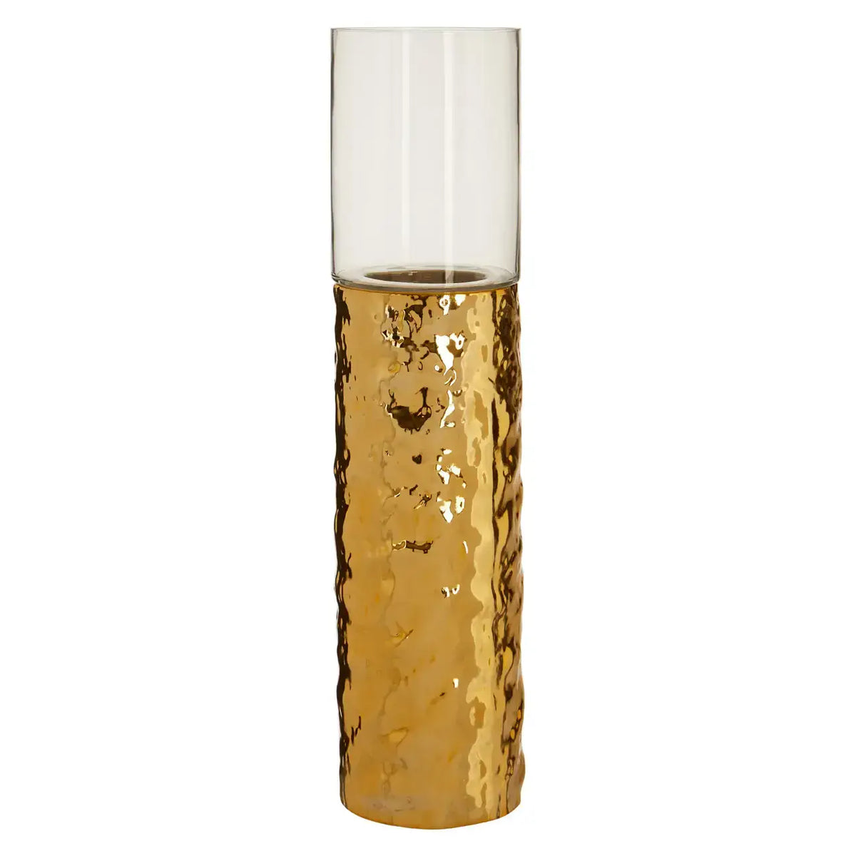 [EKM-AUTOGENERATED]Martele Large Pillar Gold Candle Holder