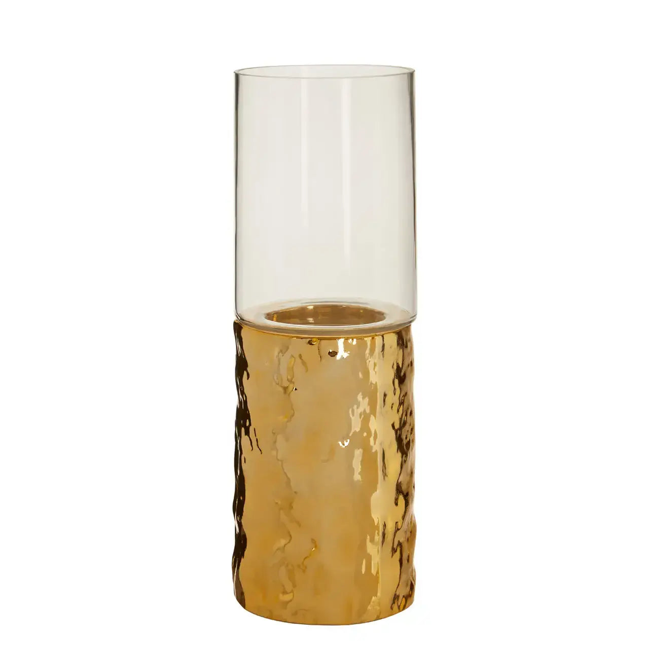 [EKM-AUTOGENERATED]Martele Small Pillar Gold Candle Holder