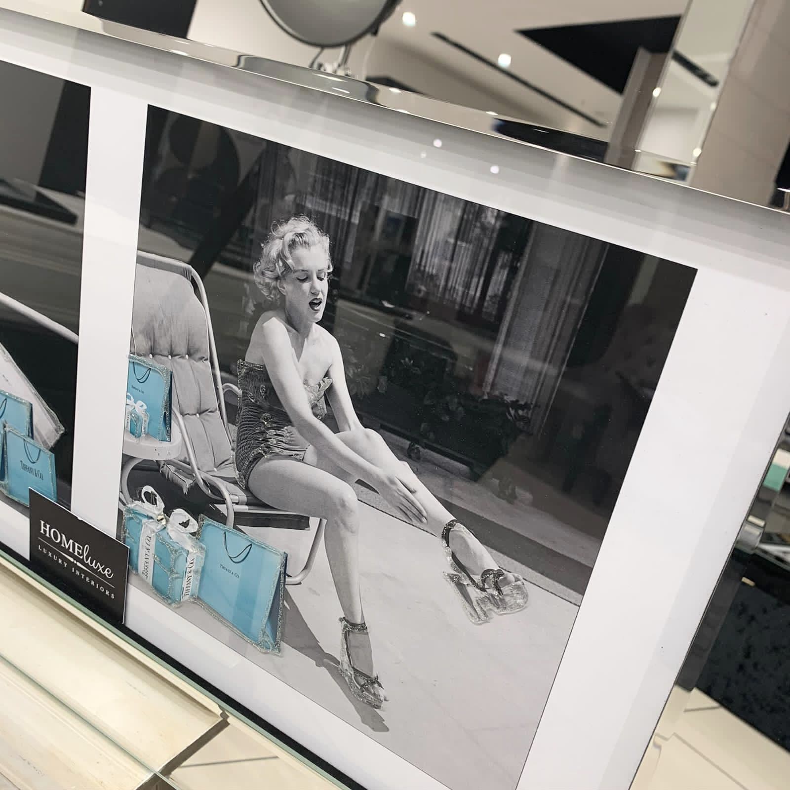 Marylin Monroe Tiffany & Co. Triple Collage Mirror Frame