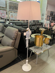 [EKM-AUTOGENERATED]Matt White Parrot Floor Lamp with White Shade
