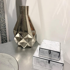 Medium Grey Marble Trinket Box