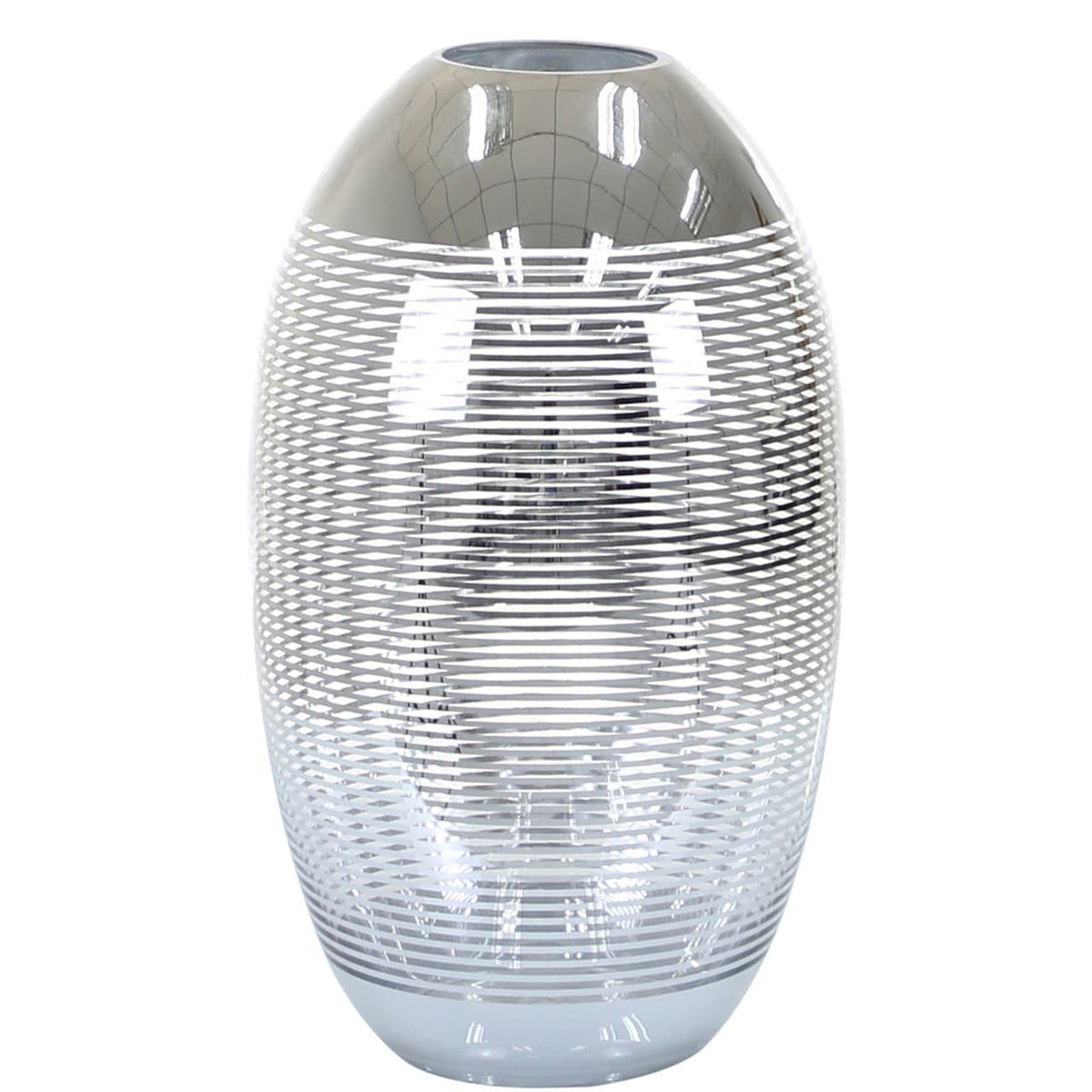 [EKM-AUTOGENERATED]Medium Silver Glass Vase