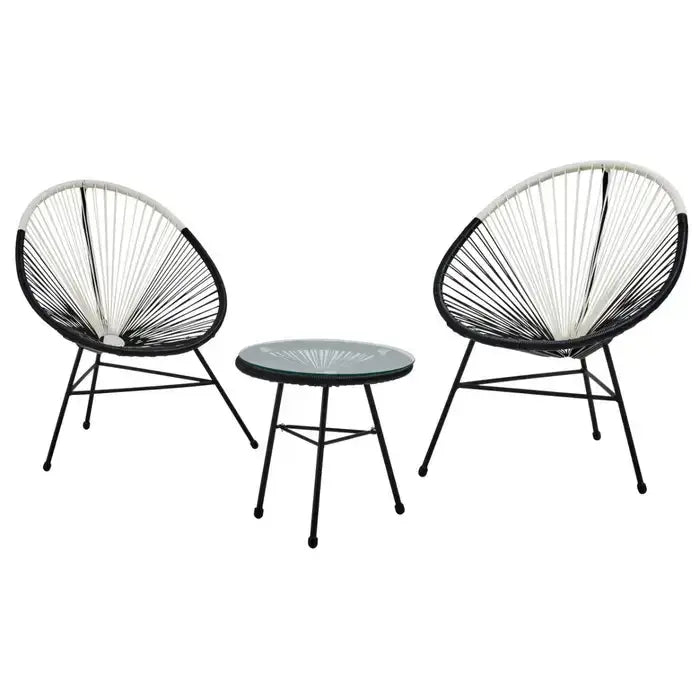 [EKM-AUTOGENERATED]Miami Dual-Tone Rattan 3 Piece Patio Set