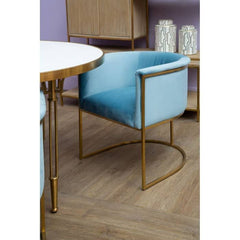 Mias Blue Velvet Chair - Home Luxe Interior