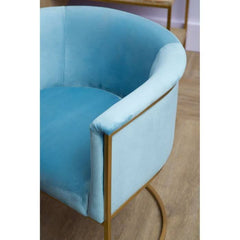 Mias Blue Velvet Chair - Home Luxe Interior