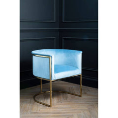 Mias Blue Velvet Chair - Home Luxe Interior