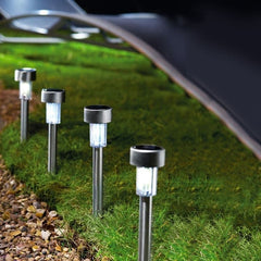 [EKM-AUTOGENERATED]Mini Solar Light Posts 8pk White Home Luxe Interior