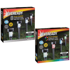 Mini Solar Light Posts 8pk  White  Home Luxe Interior