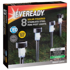 Mini Solar Light Posts 8pk  White  Home Luxe Interior