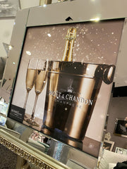 Moet Champagne Sparkle Wall Art Mirror Frame