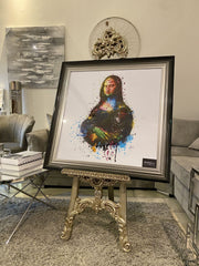 [EKM-AUTOGENERATED]Mona Lisa Multicolour Wall Art Twotone Frame 85Cm X 85Cm