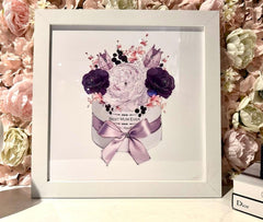 [EKM-AUTOGENERATED]Mothers Day Purple Roses Wall Art White Frame - Home Luxe Interior