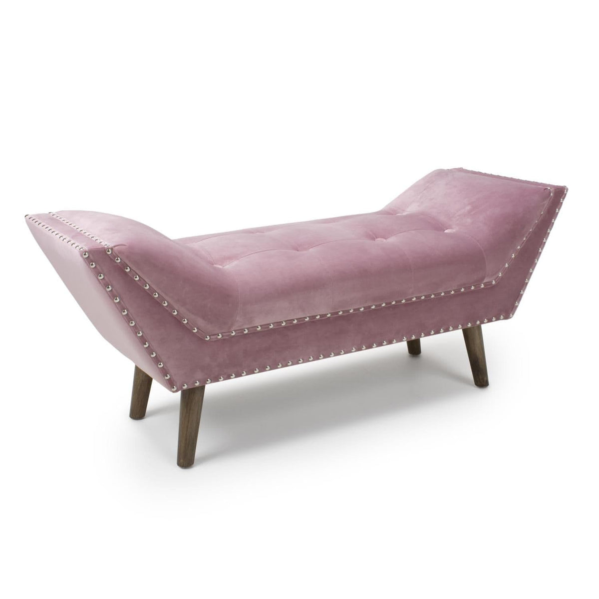 [EKM-AUTOGENERATED]Mulberry Medium Brushed Velvet Pink Blush Chaise