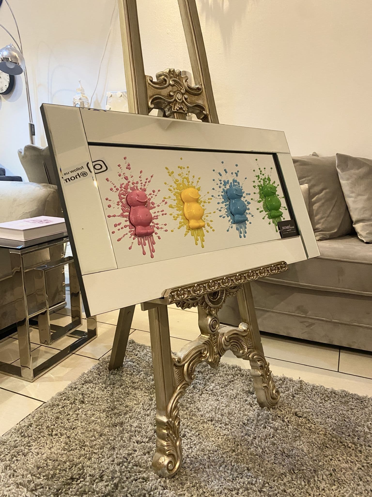 [EKM-AUTOGENERATED]Multicolor 4 Jellybaby Burst Wall Art Mirror Frame
