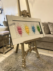 [EKM-AUTOGENERATED]Multicolor 4 Jellybaby Burst Wall Art Mirror Frame
