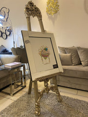 [EKM-AUTOGENERATED]Multicolor Cocktail Glass With Jellybaby Mirror Wall Art Frame