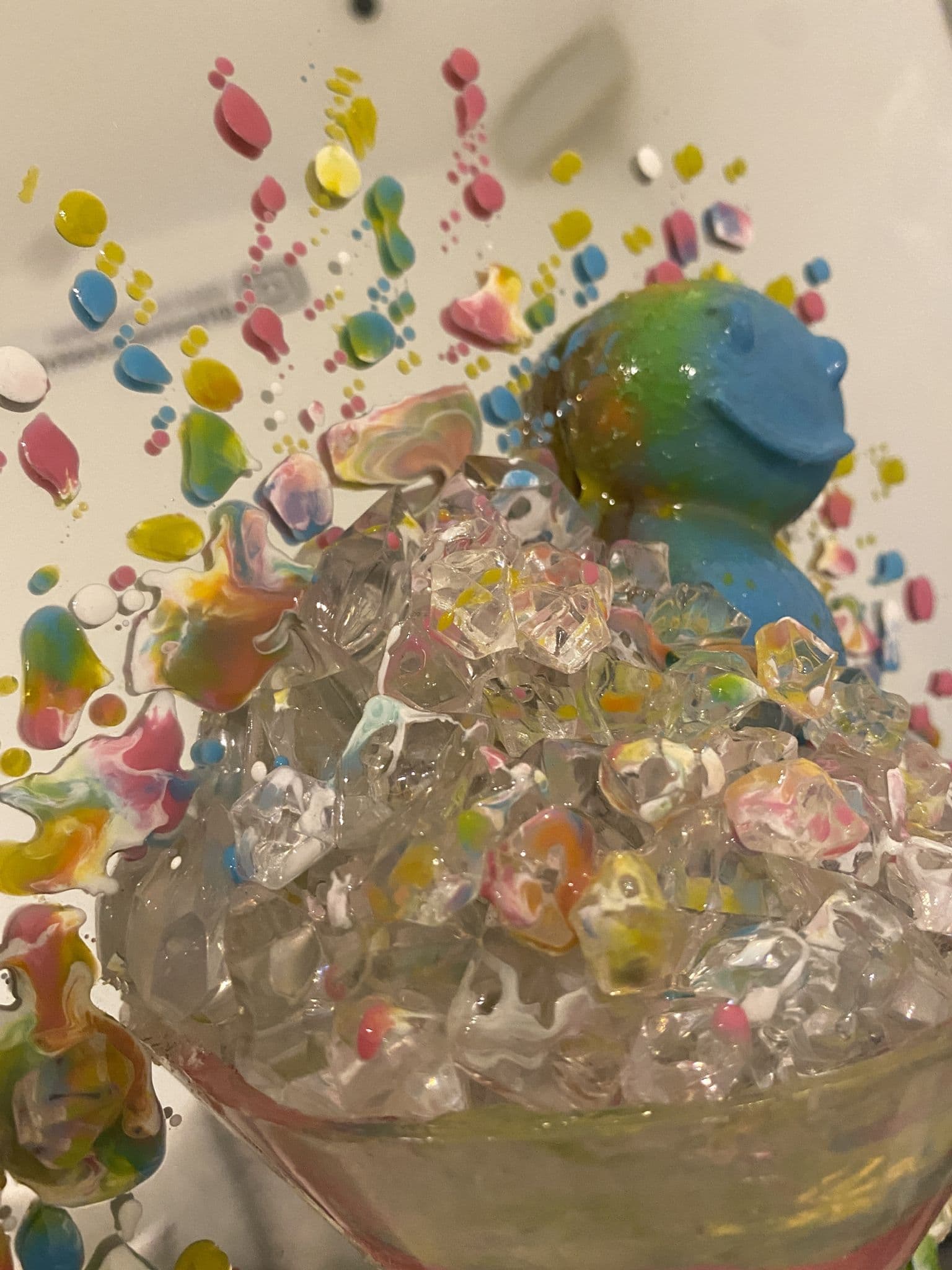 Multicolor Cocktail Glass With Jellybaby Mirror Wall Art Frame
