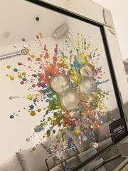 Multicolor Jellybaby Burst Wall Art Mirror Frame