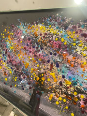 Multicolour Blossom Tree Wall Art Mirror Frame