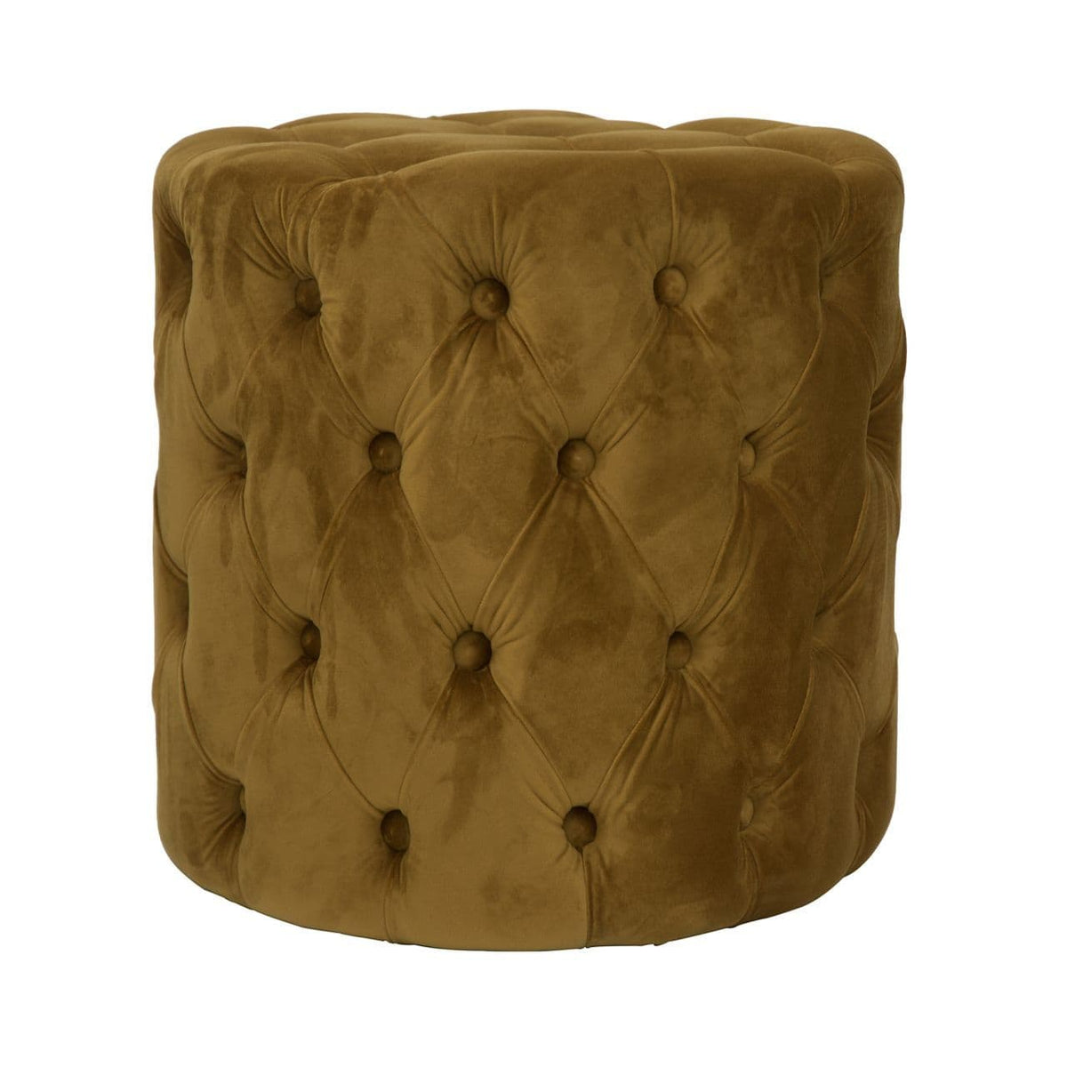 [EKM-AUTOGENERATED]Nala Tufted Round Stool Mustard