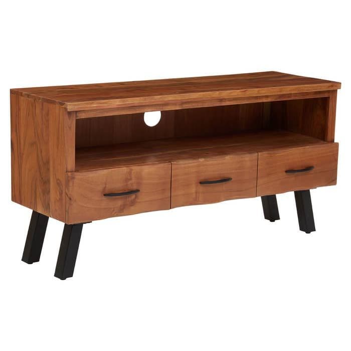 [EKM-AUTOGENERATED]Nashik Three Drawer Acacia Media Unit - Home Luxe Interior