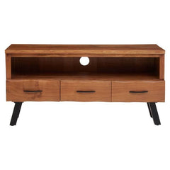 Nashik Three Drawer Acacia Media Unit - Home Luxe Interior