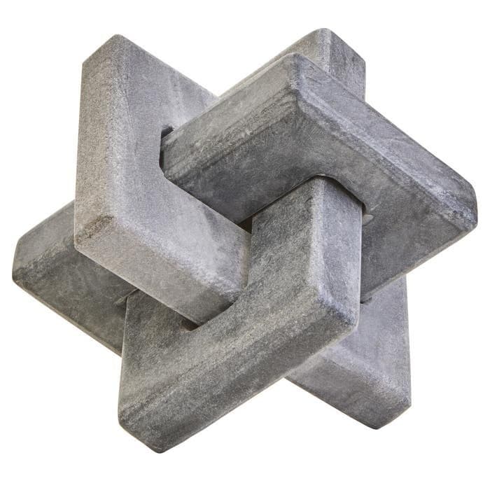 [EKM-AUTOGENERATED]Nason Grey Marble Knot Sculpture Home Luxe Interior