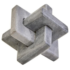 [EKM-AUTOGENERATED]Nason Grey Marble Knot Sculpture Home Luxe Interior