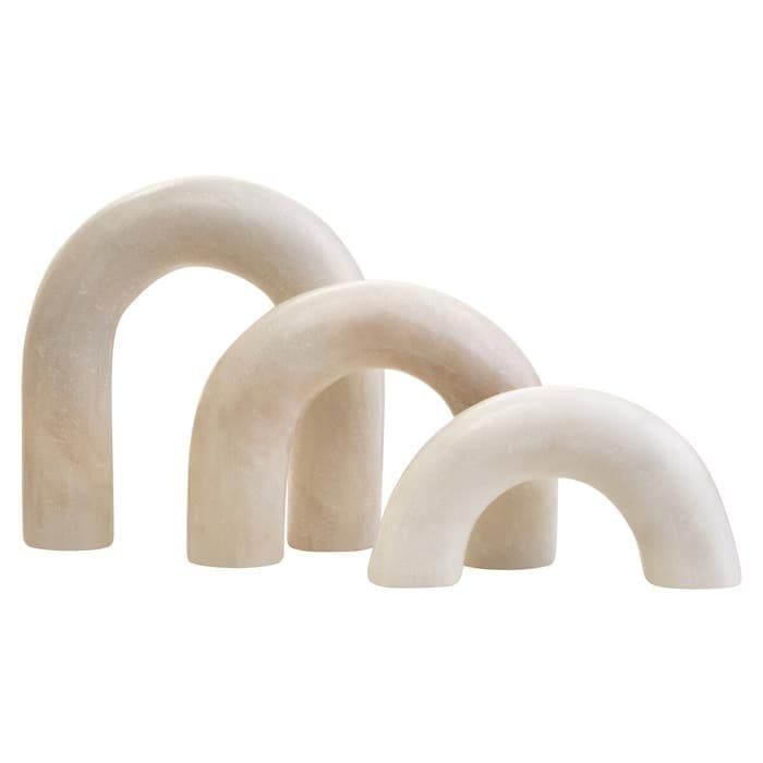 [EKM-AUTOGENERATED]Nason White Marble Arch Decor Sculpture Home Luxe Interior