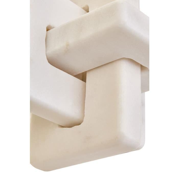 Nason White Marble Knot Sculpture - Home Luxe Interior