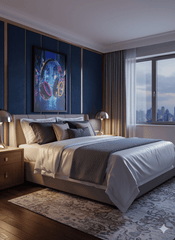 Neon LED Headphones Wall Art - 40x60cm Cyberpunk City Canvas USB