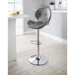 [EKM-AUTOGENERATED]Norsk Bar Stool Faux Leather - Grey